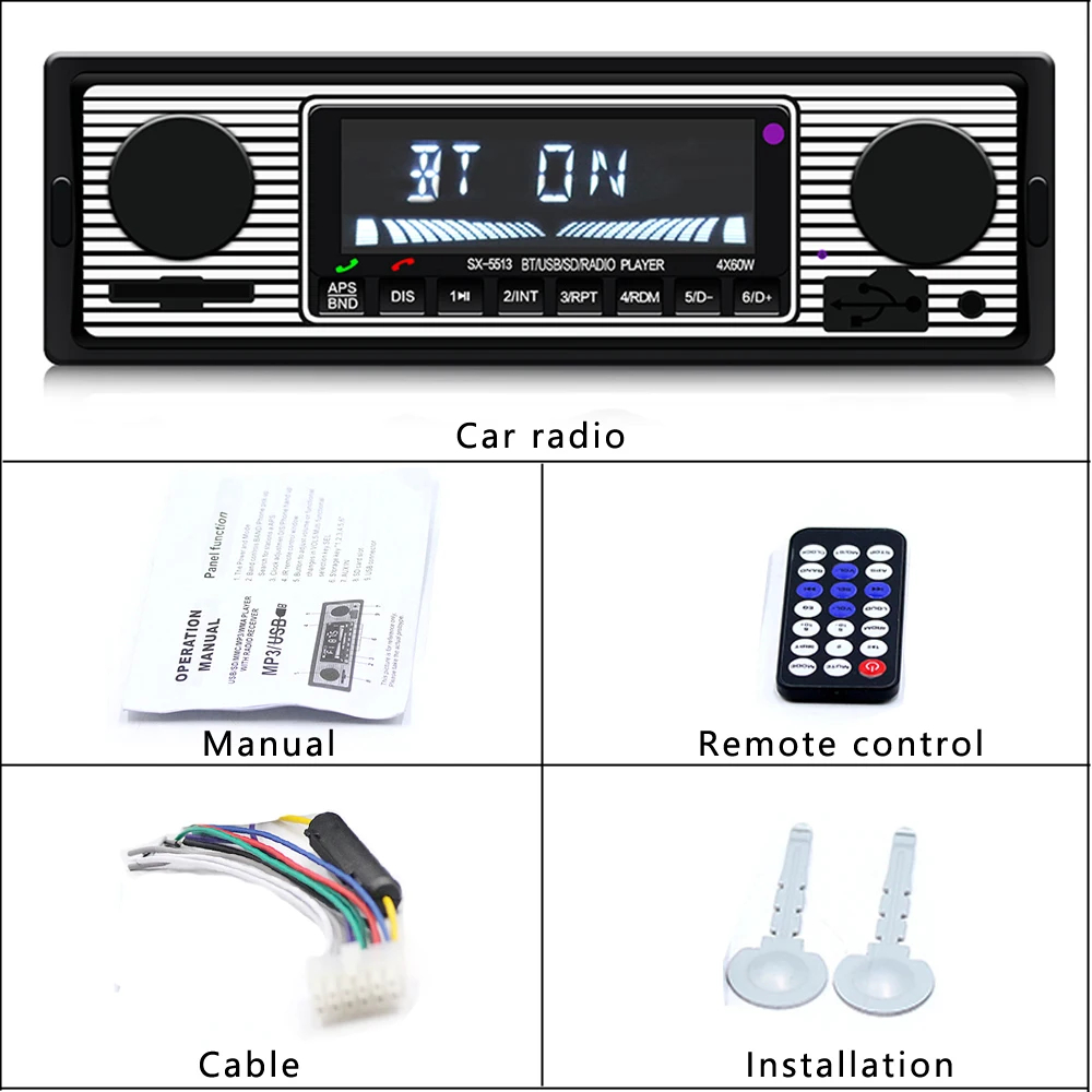 MP3 Radio Player 1-DIN A2071,..