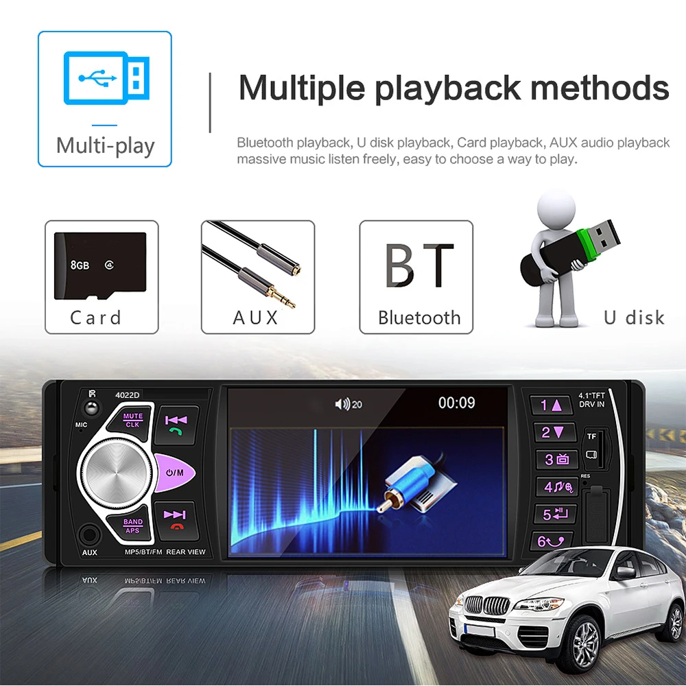 MP5 Player 1-DIN A2065, Display..