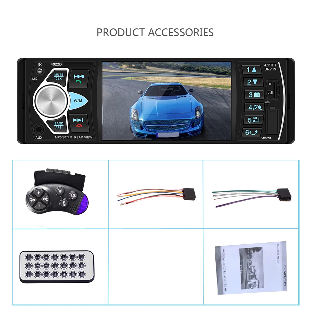 MP5 Player 1-DIN A2065, Display..