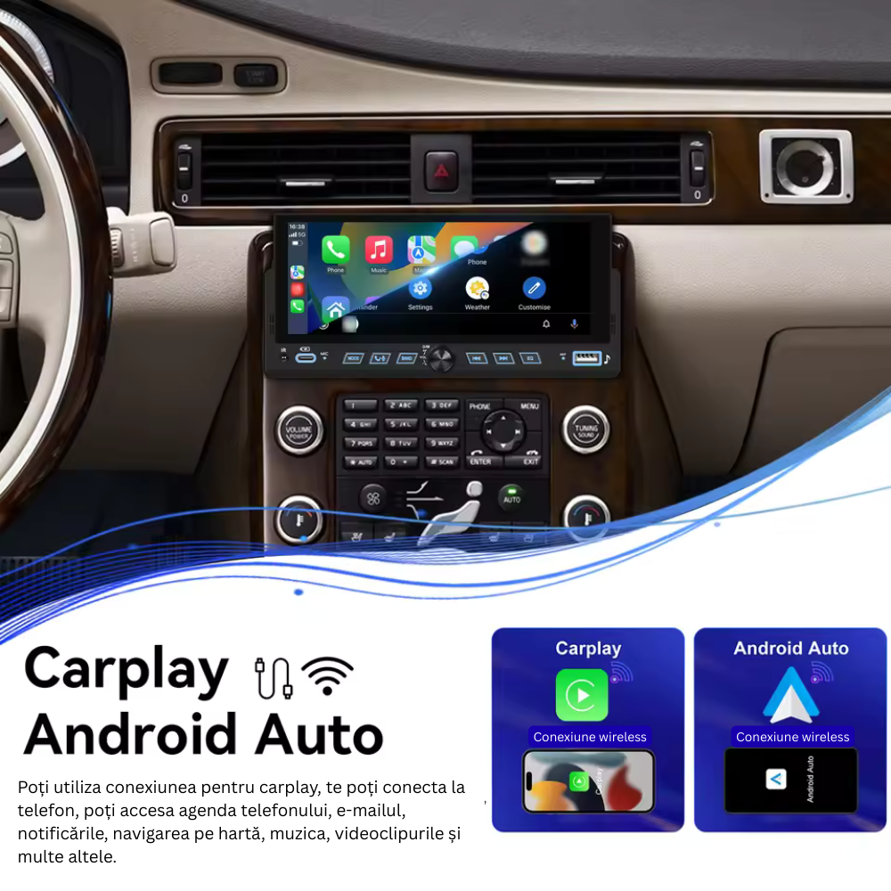 Navigatie MP5, Display 6.86″ 1-DIN,..