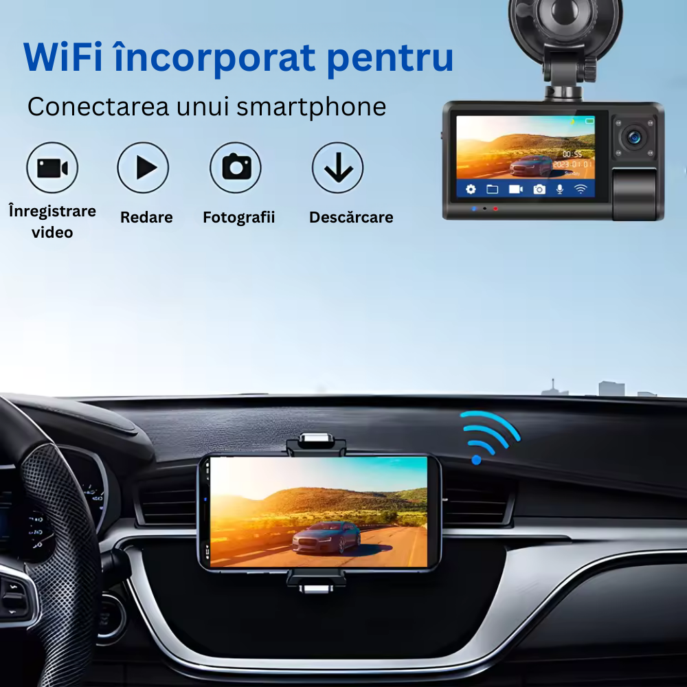 Cameră auto de 3,0″ cu..
