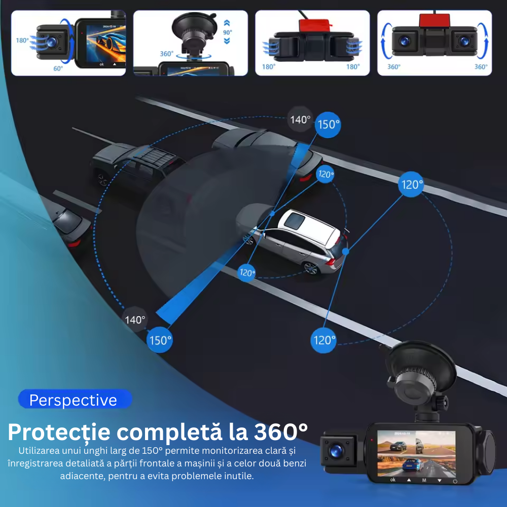 Cameră auto DVR 2K de..