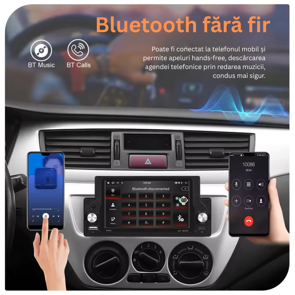 Navigatie 1-DIN Universala Android, Display..