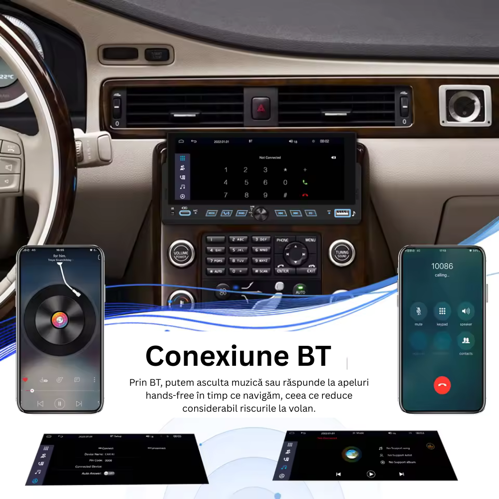 Navigatie MP5, Display 6.86″ 1-DIN,..