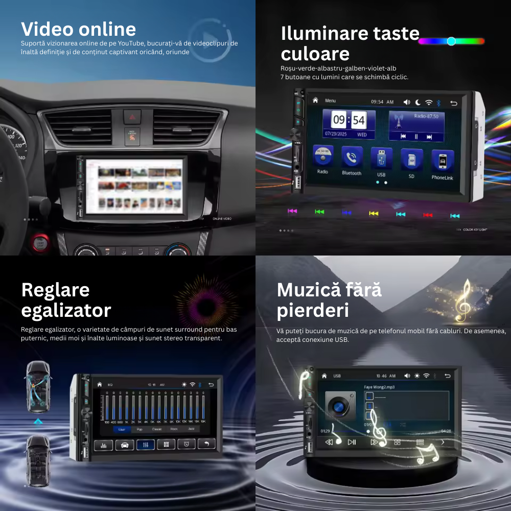 Navigatie Universala, Display 7″ Full-Touch,..