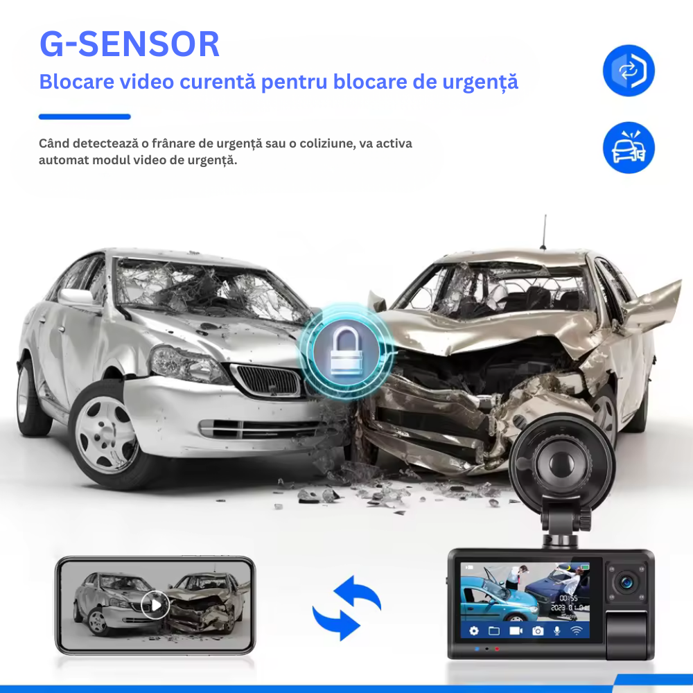 Cameră auto de 3,0″ cu..