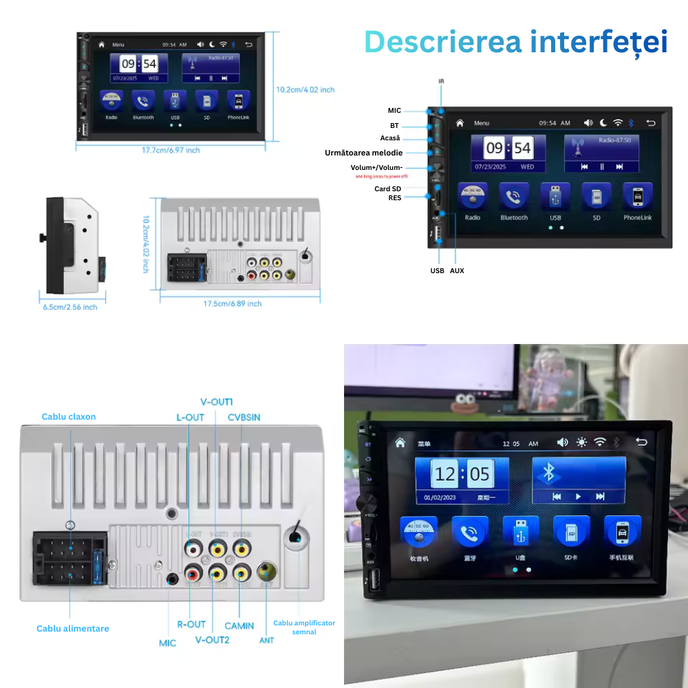 Navigatie Universala, Display 7″ Full-Touch,..