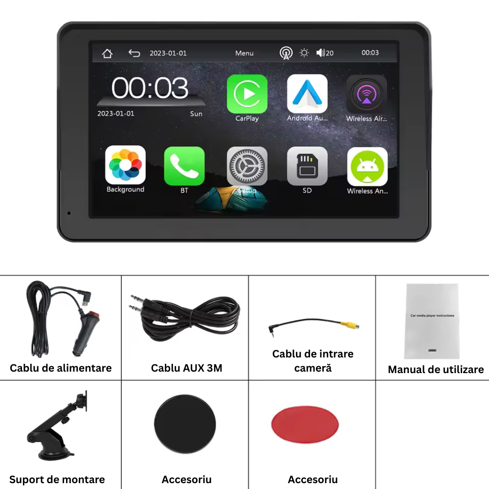 Navigatie Portabila Carplay/Android Auto, Display..