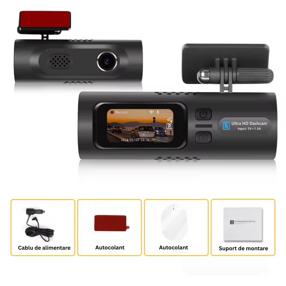 Cameră auto Dash Cam 1.5”..