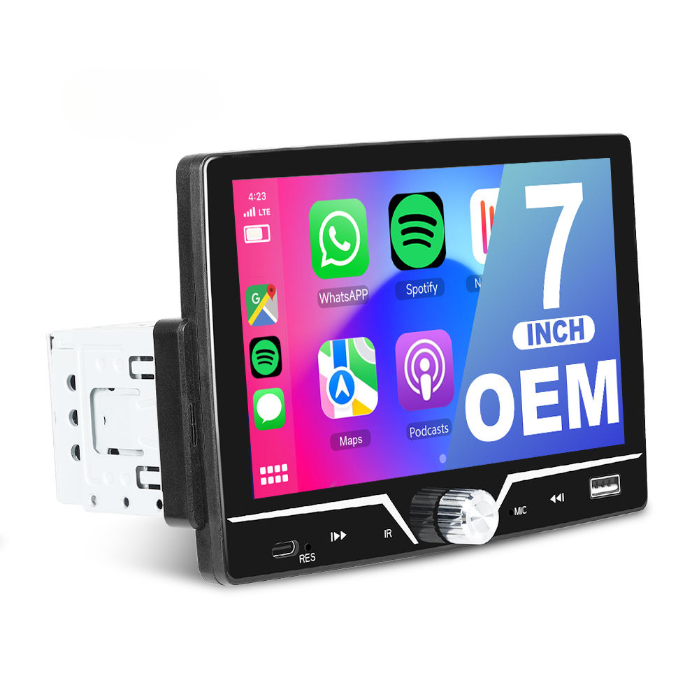 Navigatie MP5, Display 7″ Full-Touch, Carplay și Android Auto, EQ, Bluetooth, Radio FM, USB