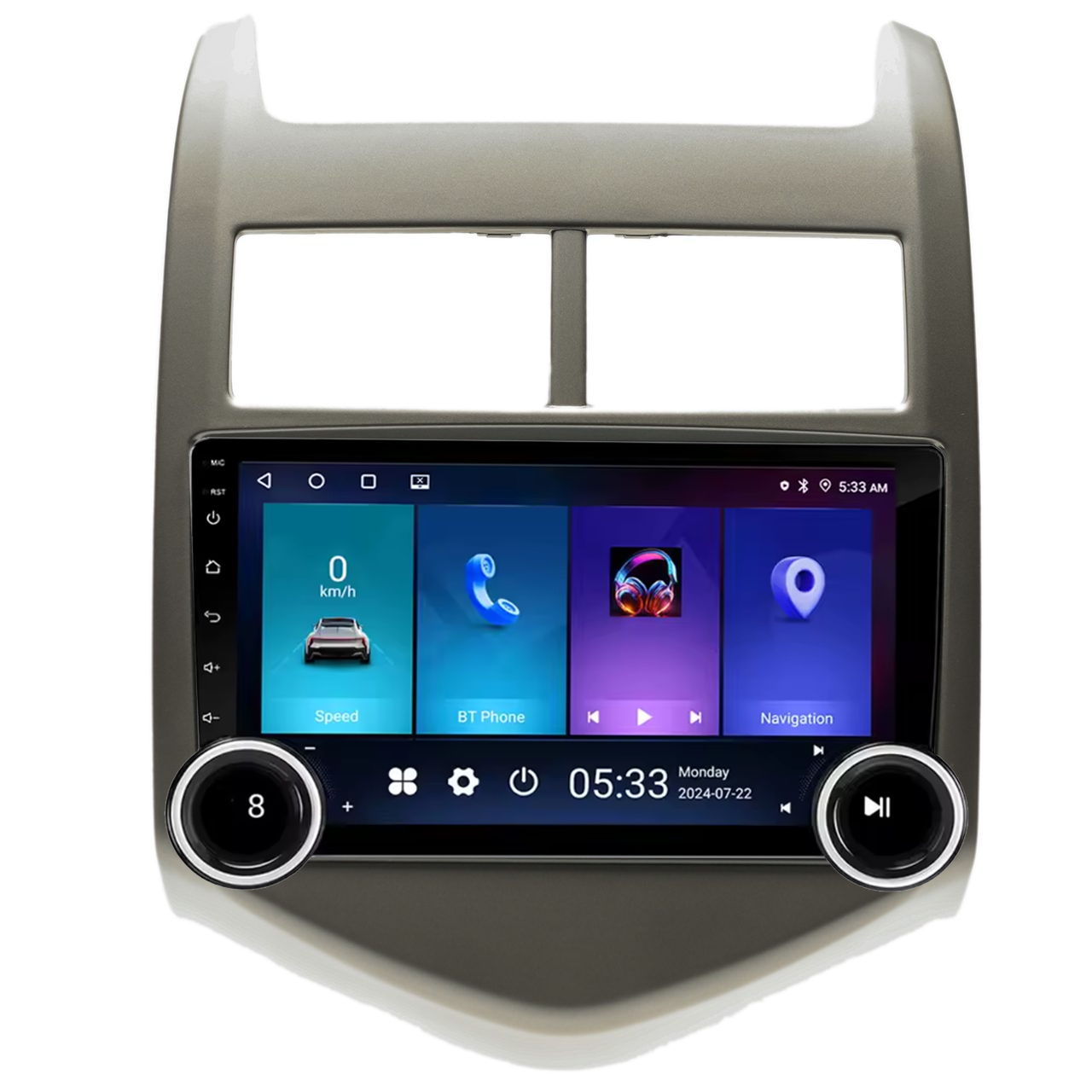 Navigatie AUTONAV Android GPS Dedicata Chevrolet Aveo T300 2011-2015, Model Elite, Memorie 256GB Stocare, 12GB DDR3 RAM, Display 10″ Full-Touch, WiFi, 2 x USB, Bluetooth, 4G, Octa-Core 8 * 2.0GHz, 4 * 50W Audio