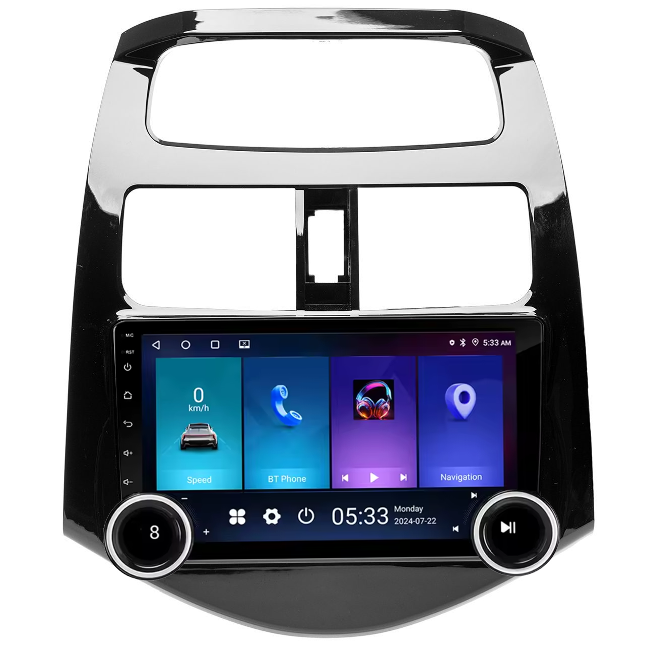Navigatie AUTONAV Android GPS Dedicata Chevrolet Spark 2009-2015, Model Elite, Memorie 256GB Stocare, 12GB DDR3 RAM, Display 10″ Full-Touch, WiFi, 2 x USB, Bluetooth, 4G, Octa-Core 8 * 2.0GHz, 4 * 50W Audio