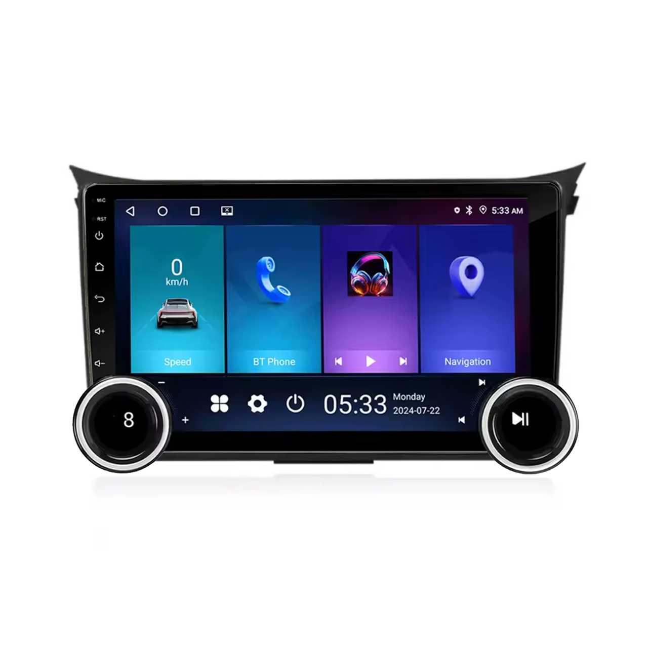 Navigatie AUTONAV Android GPS Dedicata Hyundai i30 2011-2017, Model Elite, Memorie 128GB Stocare, 6GB DDR3 RAM, Display 10″ Full-Touch, WiFi, 2 x USB, Bluetooth, 4G, Octa-Core 8 * 2.0GHz, 4 * 50W Audio