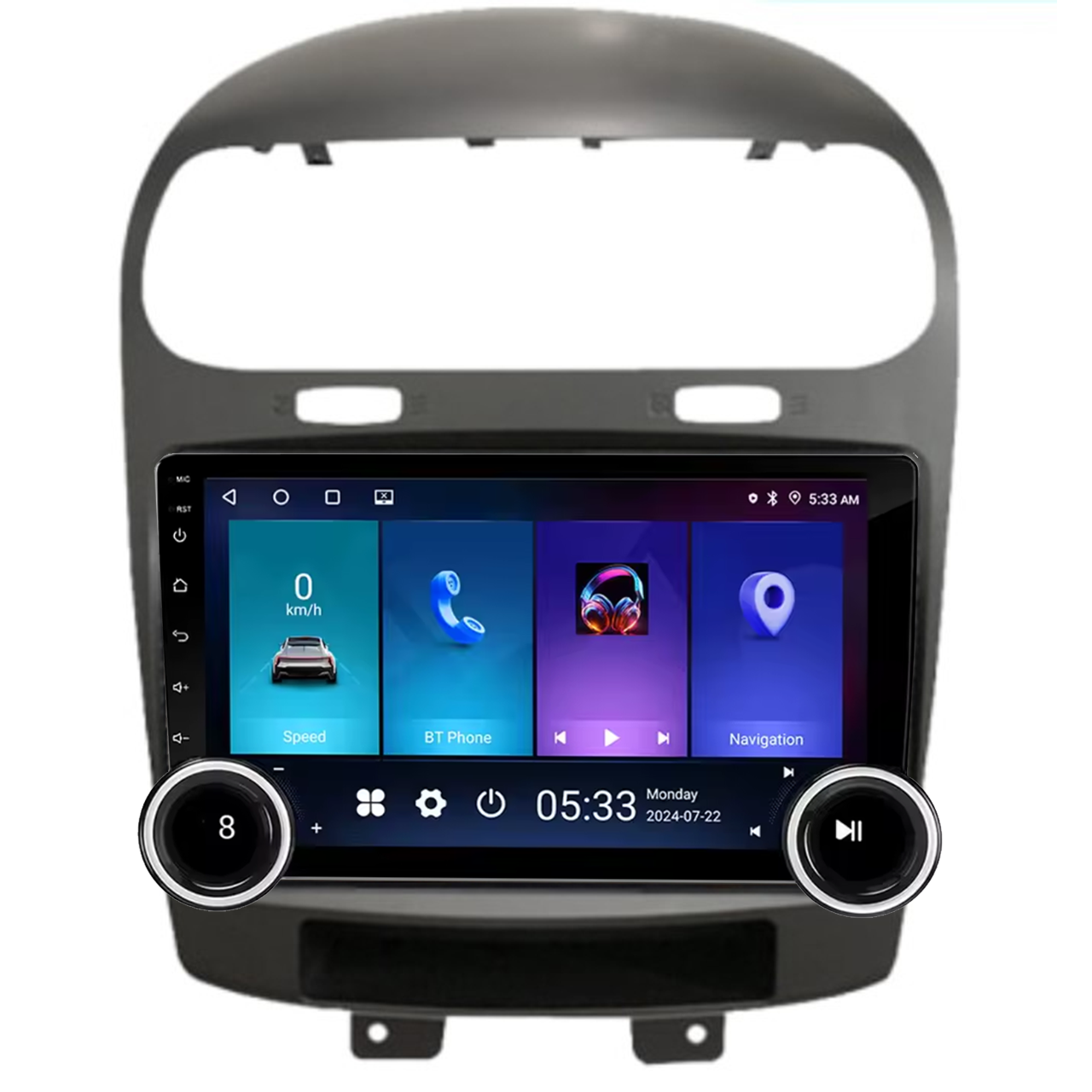 Navigatie AUTONAV Android GPS Dedicata Dodge Journey 2011-2020, Model Elite, Memorie 128GB Stocare, 6GB DDR3 RAM, Display 10″ Full-Touch, WiFi, 2 x USB, Bluetooth, 4G, Octa-Core 8 * 2.0GHz, 4 * 50W Audio