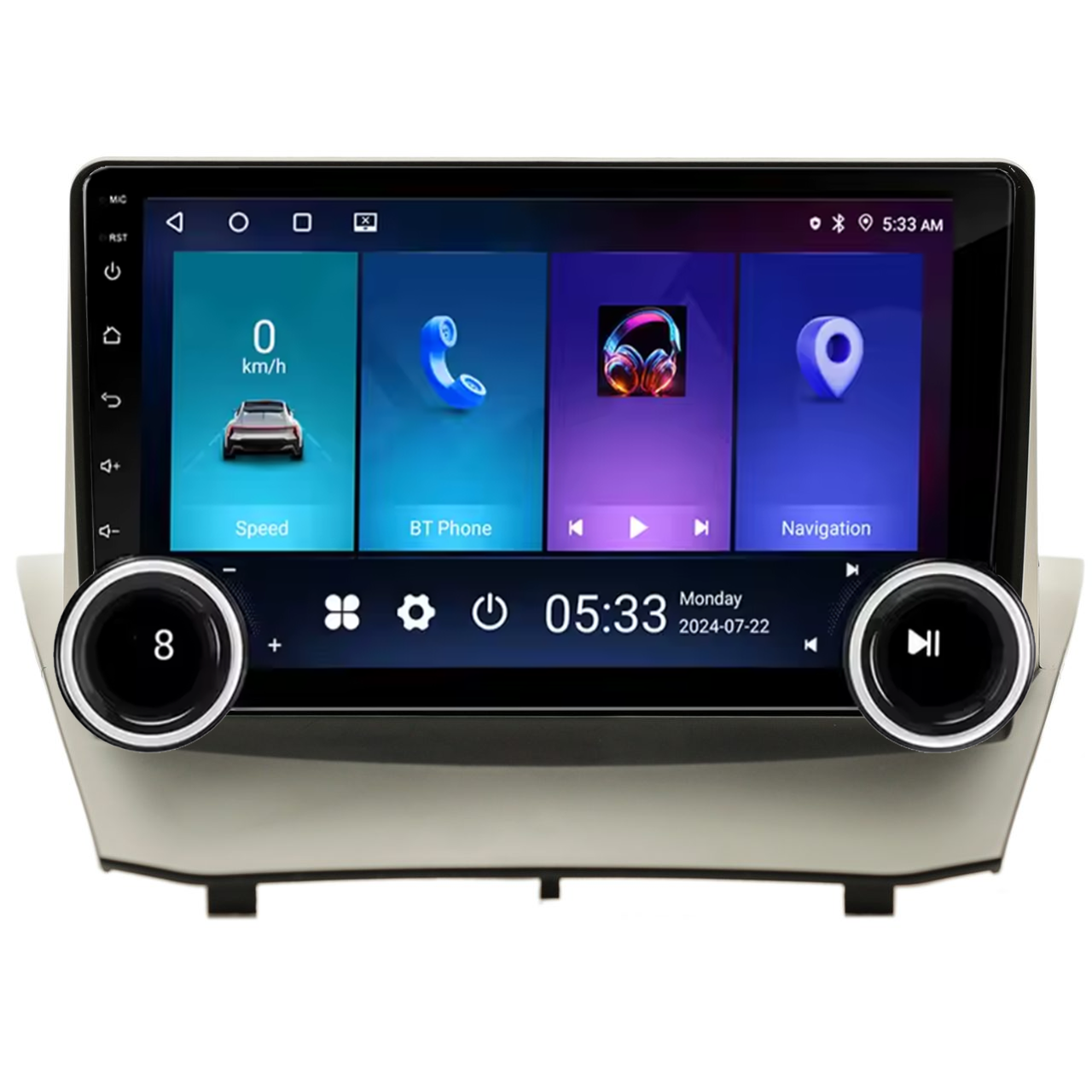 Navigatie AUTONAV Android GPS Dedicata Ford Fiesta 2009-2016, Model Elite, Memorie 64GB Stocare, 4GB DDR3 RAM, Display 10″ Full-Touch, WiFi, 2 x USB, Bluetooth, 4G, Octa-Core 8 * 2.0GHz, 4 * 50W Audio