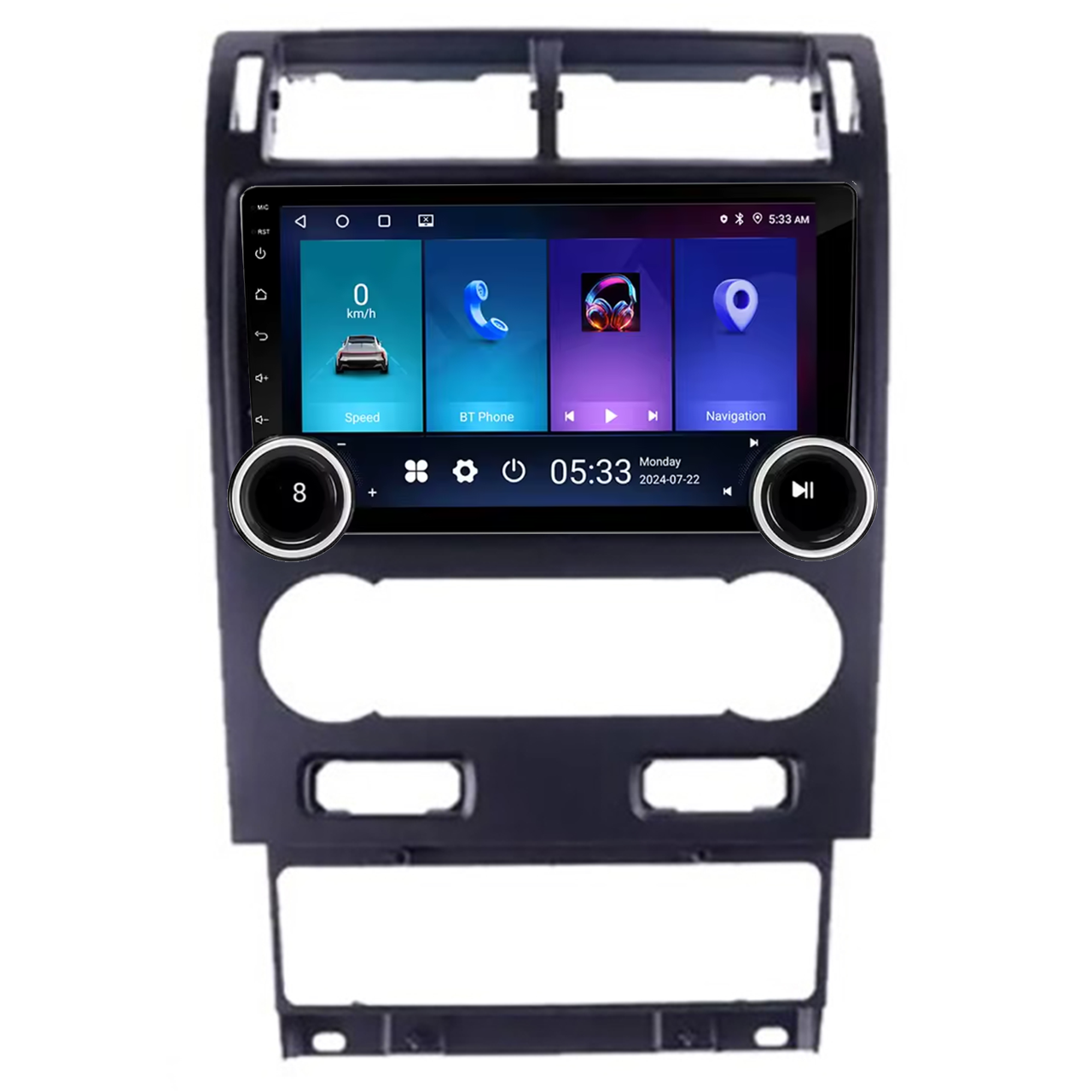 Navigatie AUTONAV Android GPS Dedicata Ford Mondeo 2000-2007 Clima, Model Elite, Memorie 64GB Stocare, 2GB DDR3 RAM, Display 10″ Full-Touch, WiFi, 2 x USB, Bluetooth, Quad-Core 4 * 1.3GHz, 4 * 50W Audio
