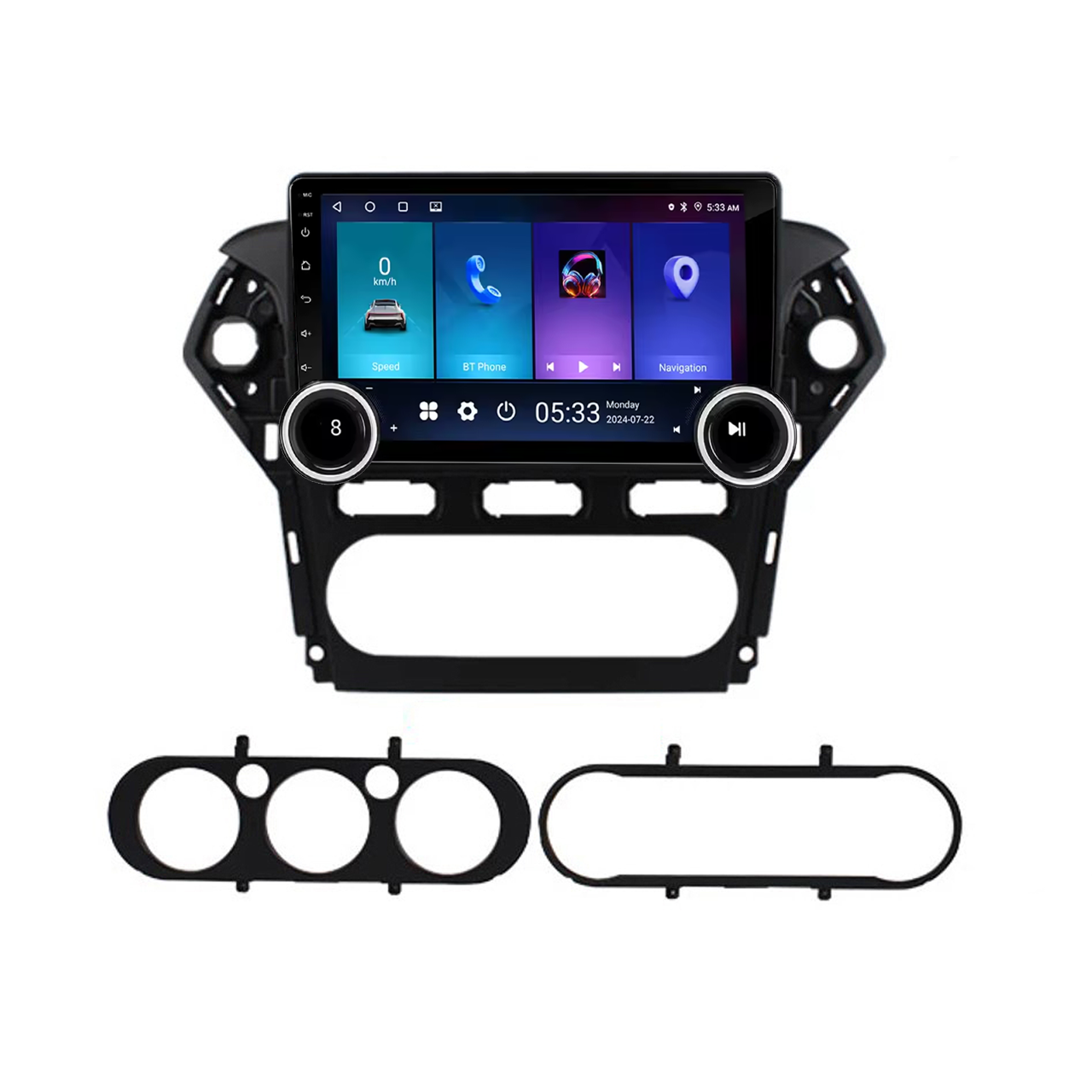 Navigatie AUTONAV Android GPS Dedicata Ford Mondeo 2010-2014, Model Elite, Memorie 64GB Stocare, 4GB DDR3 RAM, Display 10″ Full-Touch, WiFi, 2 x USB, Bluetooth, 4G, Octa-Core 8 * 2.0GHz, 4 * 50W Audio