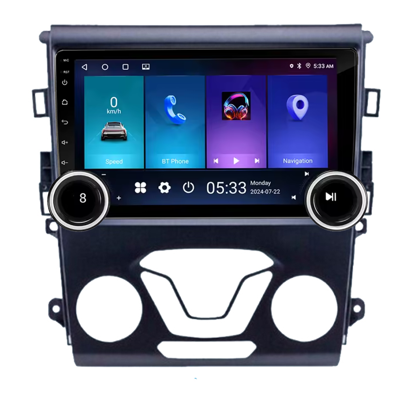 Navigatie AUTONAV Android GPS Dedicata Ford Mondeo 2013-2019, Model Elite, Memorie 128GB Stocare, 6GB DDR3 RAM, Display 10″ Full-Touch, WiFi, 2 x USB, Bluetooth, 4G, Octa-Core 8 * 2.0GHz, 4 * 50W Audio