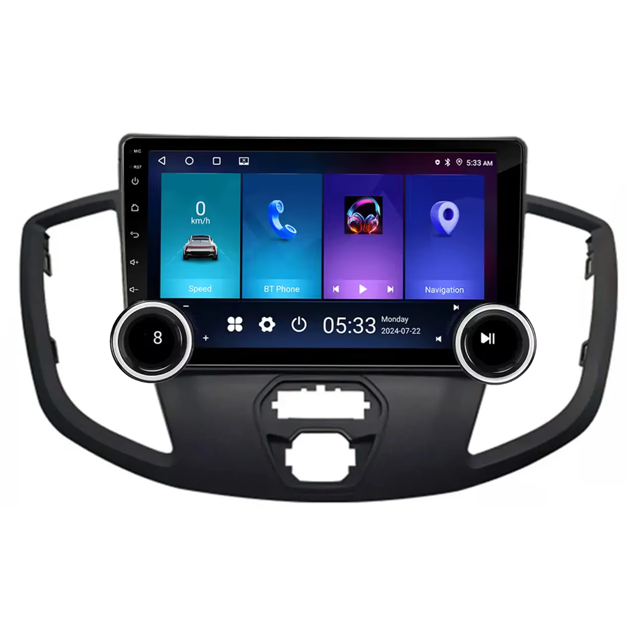 Navigatie AUTONAV Android GPS Dedicata Ford Transit Custom Turneo 2012-2018 Tip 2, Model Elite, Memorie 256GB Stocare, 12GB DDR3 RAM, Display 10″ Full-Touch, WiFi, 2 x USB, Bluetooth, 4G, Octa-Core 8 * 1.3GHz, 4 * 50W Audio
