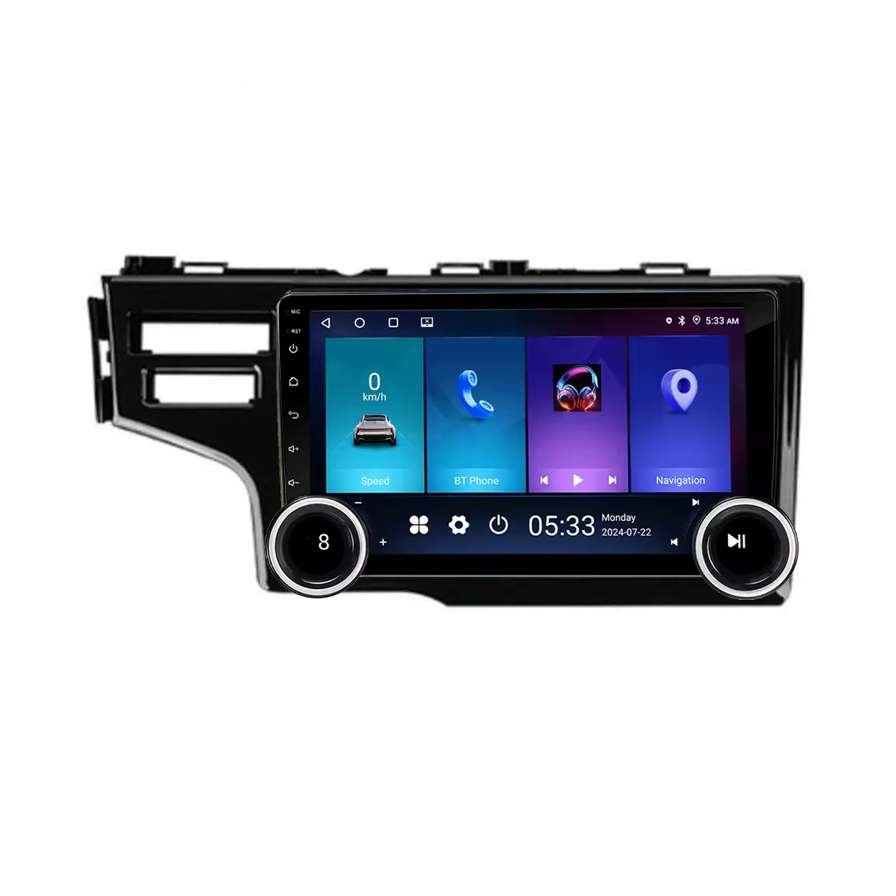 Navigatie AUTONAV Android GPS Dedicata Honda Jazz 2013-2017, Model Elite, Memorie 256GB Stocare, 12GB DDR3 RAM, Display 10″ Full-Touch, WiFi, 2 x USB, Bluetooth, 4G, Octa-Core 8 * 2.0GHz, 4 * 50W Audio