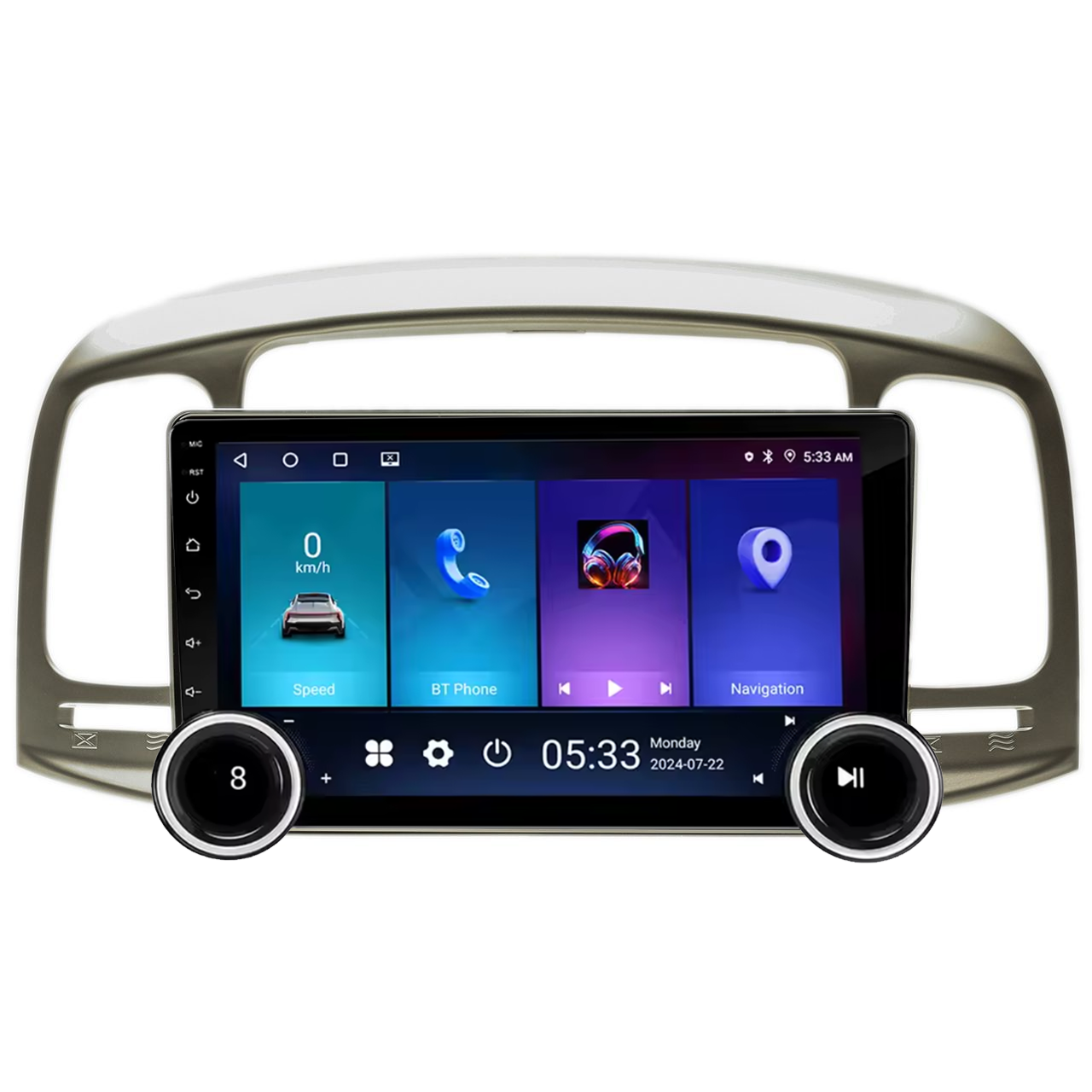Navigatie AUTONAV Android GPS Dedicata Hyundai Accent 2005-2011, Model Elite, Memorie 64GB Stocare, 2GB DDR3 RAM, Display 10″ Full-Touch, WiFi, 2 x USB, Bluetooth, Quad-Core 4 * 1.3GHz, 4 * 50W Audio