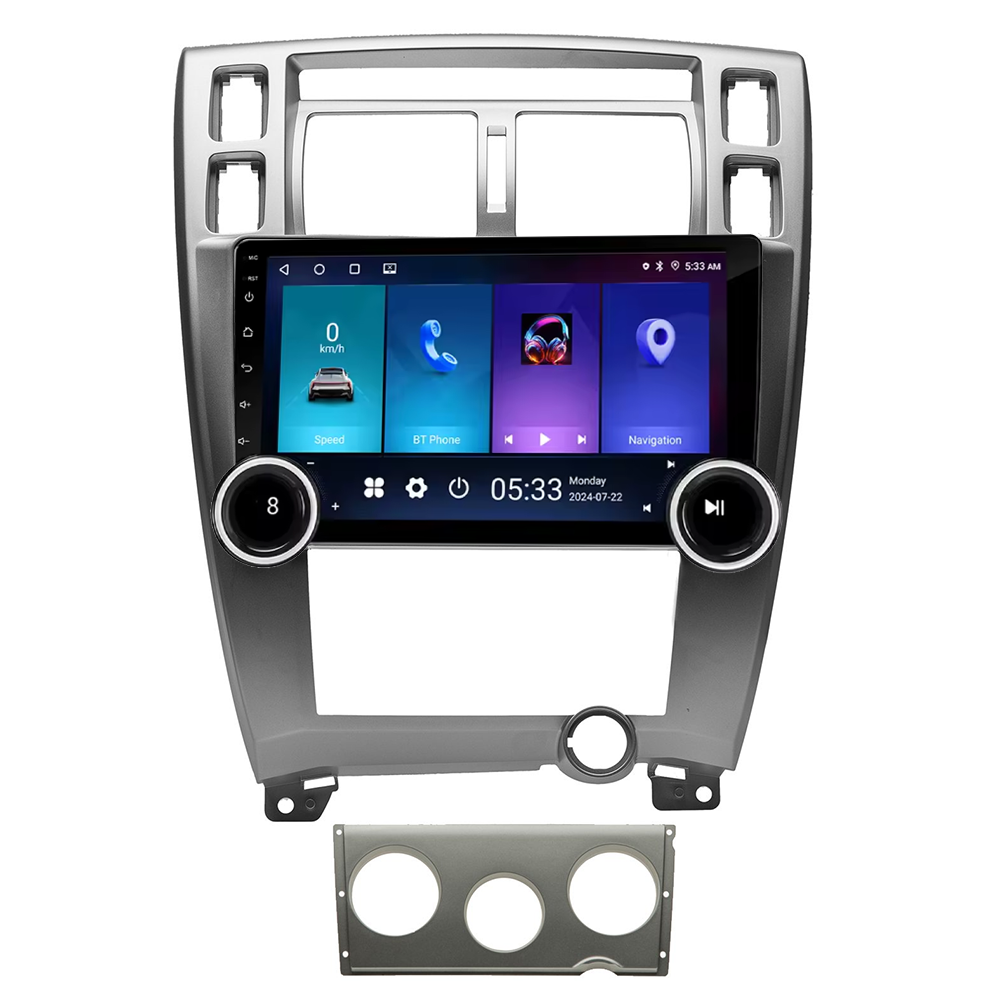 Navigatie AUTONAV Android GPS Dedicata Hyundai Tucson 2004-2009, Model Elite, Memorie 64GB Stocare, 2GB DDR3 RAM, Display 10″ Full-Touch, WiFi, 2 x USB, Bluetooth, Quad-Core 4 * 1.3GHz, 4 * 50W Audio