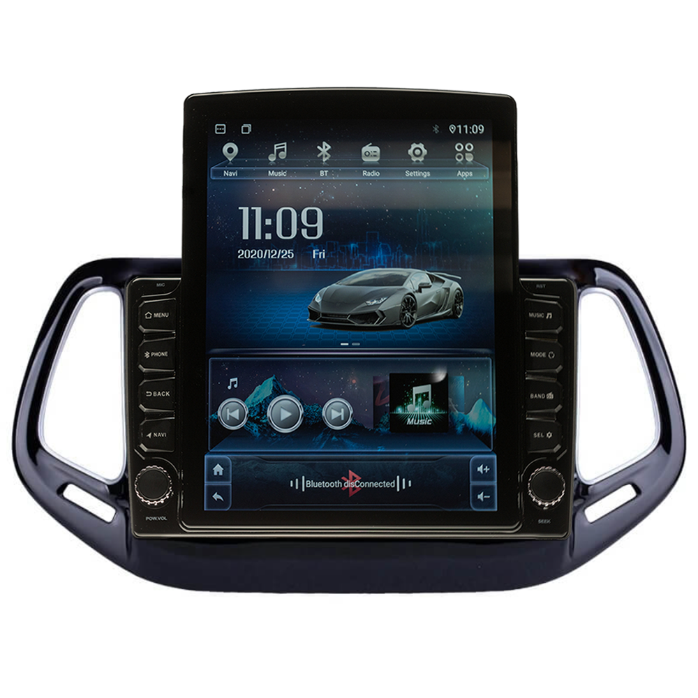 Navigatie AUTONAV Android GPS Dedicata Jeep Compass 2016-2021, Model XPERT Memorie 64GB Stocare, 4GB DDR3 RAM, Display Vertical Stil Tesla 10″ Full-Touch, WiFi, 2 x USB, Bluetooth, 4G, Octa-Core 8 * 2.0GHz, 4 * 50W Audio