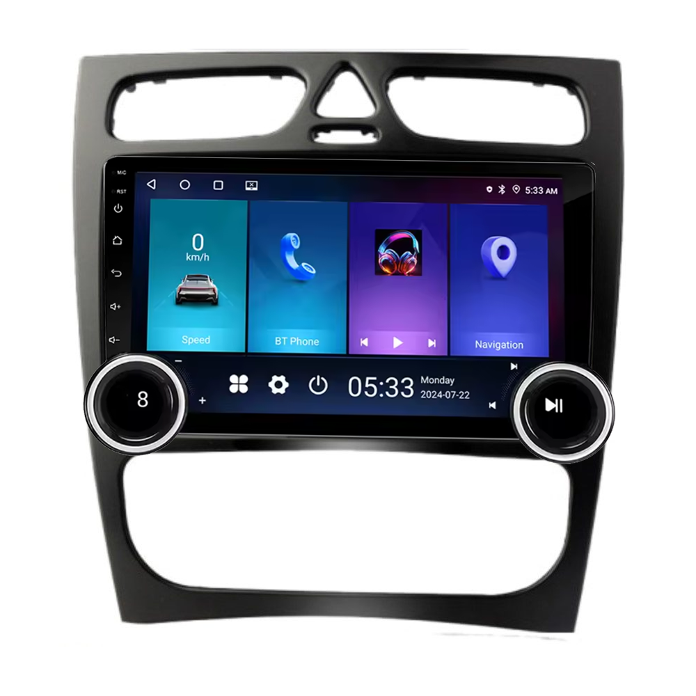 Navigatie AUTONAV Android GPS Dedicata Mercedes Clasa C CLK W203 2000-2005, Model Elite, Memorie 64GB Stocare, 4GB DDR3 RAM, Display 10″ Full-Touch, WiFi, 2 x USB, Bluetooth, 4G, Octa-Core 8 * 2.0GHz, 4 * 50W Audio