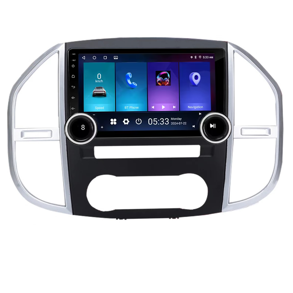 Navigatie AUTONAV Android GPS Dedicata Mercedes Vito 3 W447 Dupa 2014, Model Elite, Memorie 256GB Stocare, 12GB DDR3 RAM, Display 10″ Full-Touch, WiFi, 2 x USB, Bluetooth, 4G, Octa-Core 8 * 2.0GHz, 4 * 50W Audio