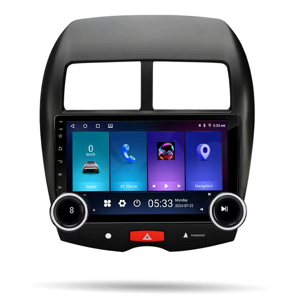 Navigatie AUTONAV Android GPS Dedicata Mitsubishi ASX 2010 + si Peugeot 4008 2012-2017, Model Elite, Memorie 64GB Stocare, 2GB DDR3 RAM, Display 10″ Full-Touch, WiFi, 2 x USB, Bluetooth, Quad-Core 4 * 1.3GHz, 4 * 50W Audio
