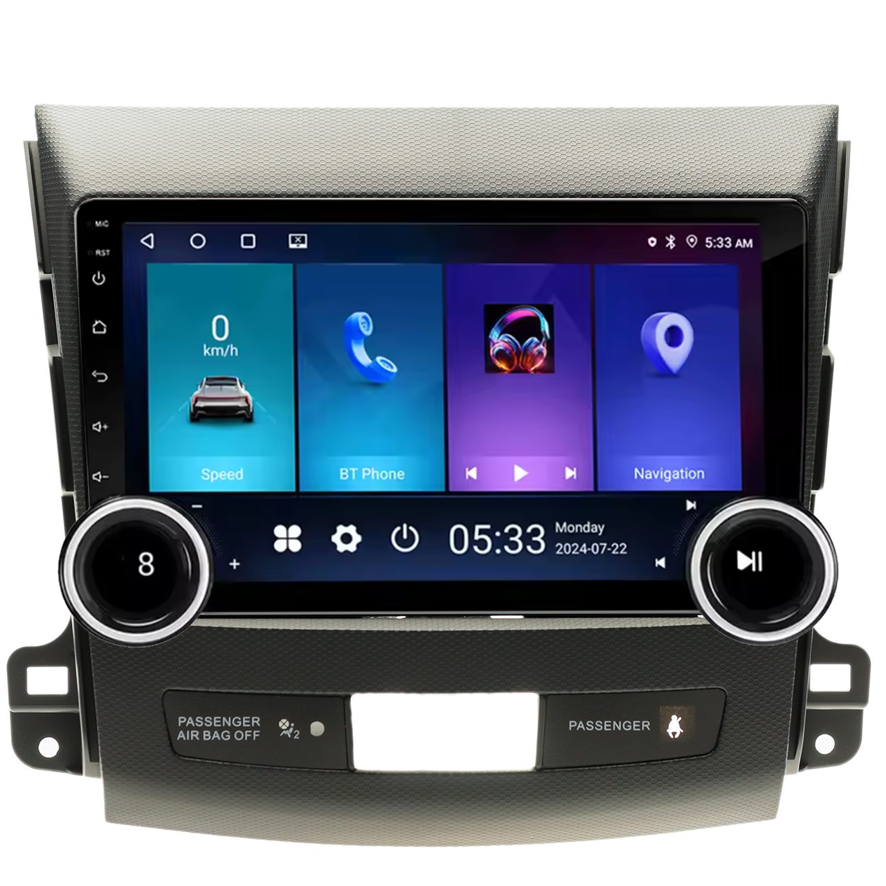 Navigatie AUTONAV Android GPS Dedicata Mitsubishi Outlander 2006-2011 si Citroen C-Crosser 2007-2012, Model Elite, Memorie 64GB Stocare, 4GB DDR3 RAM, Display 10″ Full-Touch, WiFi, 2 x USB, Bluetooth, 4G, Octa-Core 8 * 2.0GHz, 4 * 50W Audio