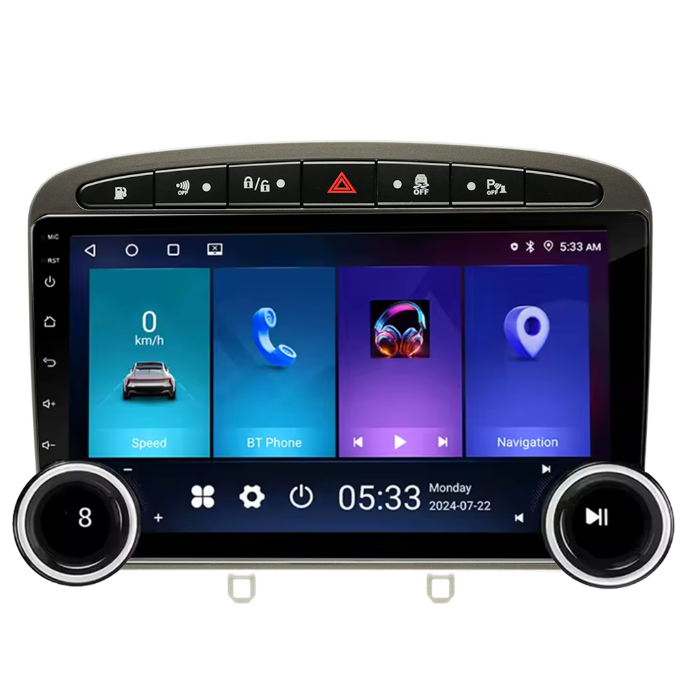 Navigatie AUTONAV Android GPS Dedicata Peugeot 308 2006-2013 si 408 2010-2014, Model Elite, Memorie 128GB Stocare, 6GB DDR3 RAM, Display 10″ Full-Touch, WiFi, 2 x USB, Bluetooth, 4G, Octa-Core 8 * 2.0GHz, 4 * 50W Audio