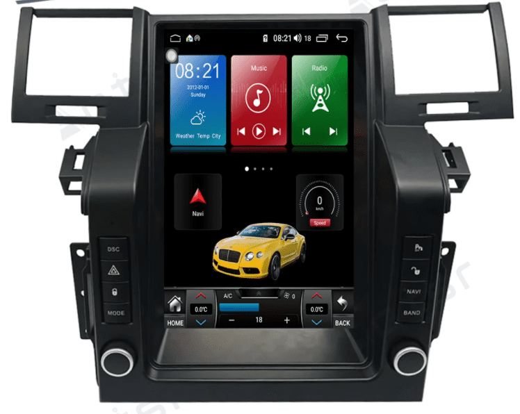 Navigatie Dedicata Range Rover Sport 2004-2013 L320 Land Rover Android 9 GPS Verticala Stil Tesla Display HD 12.1″ Procesor Octa-Core, 64GB Stocare, 4GB DDR3 RAM, WiFi, Bluetooth 4.0, 2 x USB, Microfon, GPS