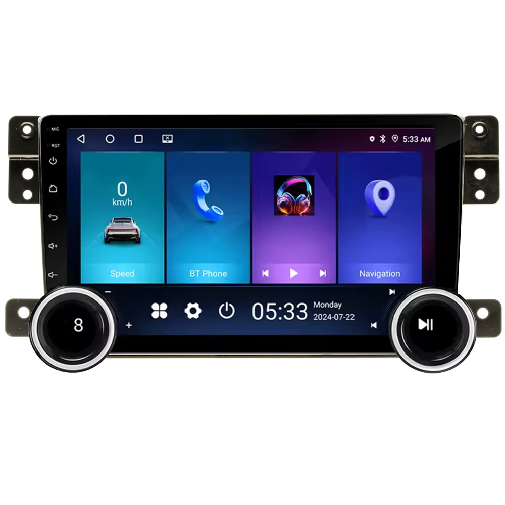 Navigatie AUTONAV Android GPS Dedicata Suzuki Grand Vitara 2005-2013, Model Elite, Memorie 64GB Stocare, 2GB DDR3 RAM, Display 10″ Full-Touch, WiFi, 2 x USB, Bluetooth, Quad-Core 4 * 1.3GHz, 4 * 50W Audio