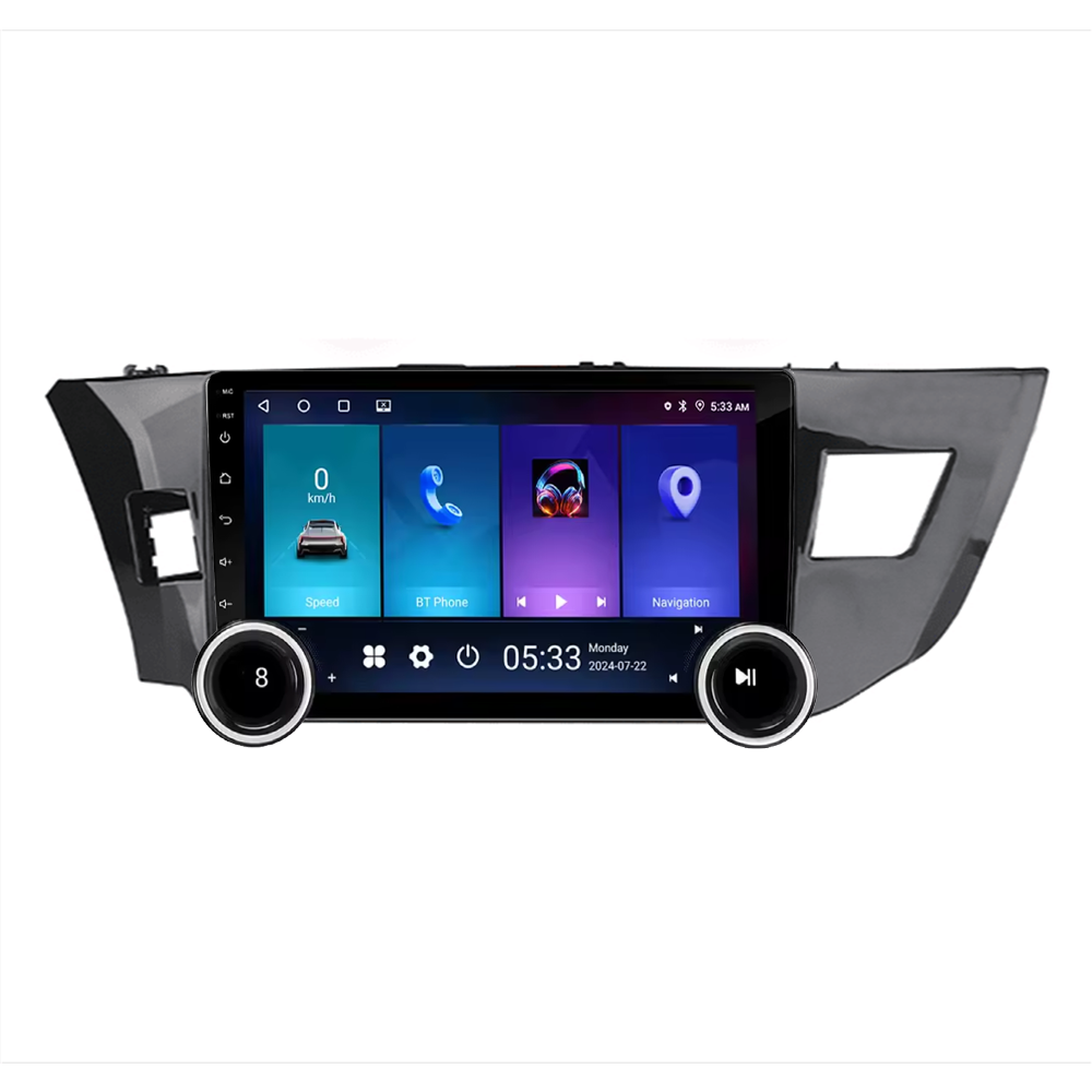 Navigatie AUTONAV Android GPS Dedicata Toyota Corolla E170 2013-2018, Model Elite, Memorie 64GB Stocare, 2GB DDR3 RAM, Display 10″ Full-Touch, WiFi, 2 x USB, Bluetooth, Quad-Core 4 * 1.3GHz, 4 * 50W Audio