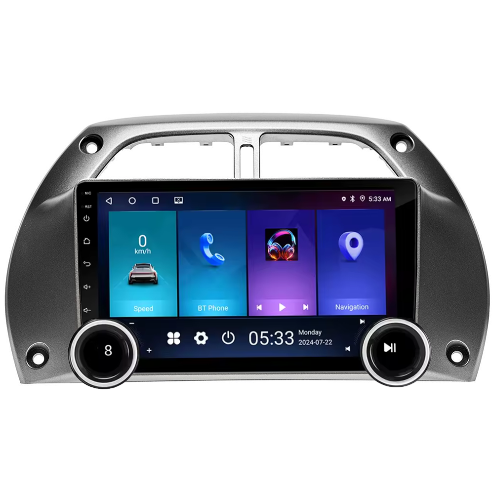 Navigatie AUTONAV Android GPS Dedicata Toyota RAV4 2000-2005, Model Elite, Memorie 128GB Stocare, 6GB DDR3 RAM, Display 10″ Full-Touch, WiFi, 2 x USB, Bluetooth, 4G, Octa-Core 8 * 2.0GHz, 4 * 50W Audio