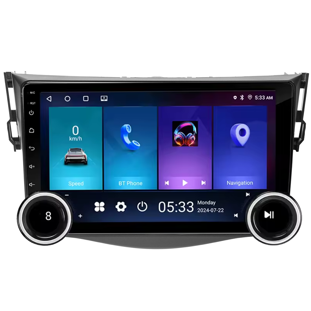 Navigatie AUTONAV Android GPS Dedicata Toyota RAV4 2005-2012, Model Elite, Memorie 64GB Stocare, 4GB DDR3 RAM, Display 10″ Full-Touch, WiFi, 2 x USB, Bluetooth, 4G, Octa-Core 8 * 2.0GHz, 4 * 50W Audio