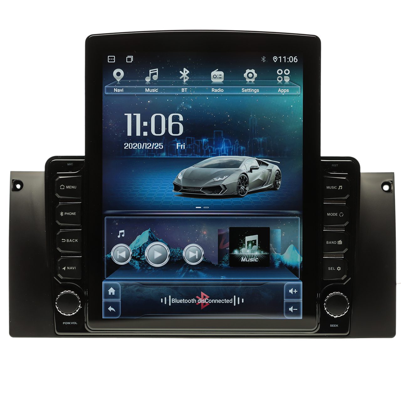 Navigatie AUTONAV Android GPS Dedicata BMW E39, Model XPERT Memorie 128GB Stocare, 6GB DDR3 RAM, Display Vertical Stil Tesla 10″ Full-Touch, WiFi, 2 x USB, Bluetooth, 4G, Octa-Core 8 * 2.0GHz, 4 * 50W Audio