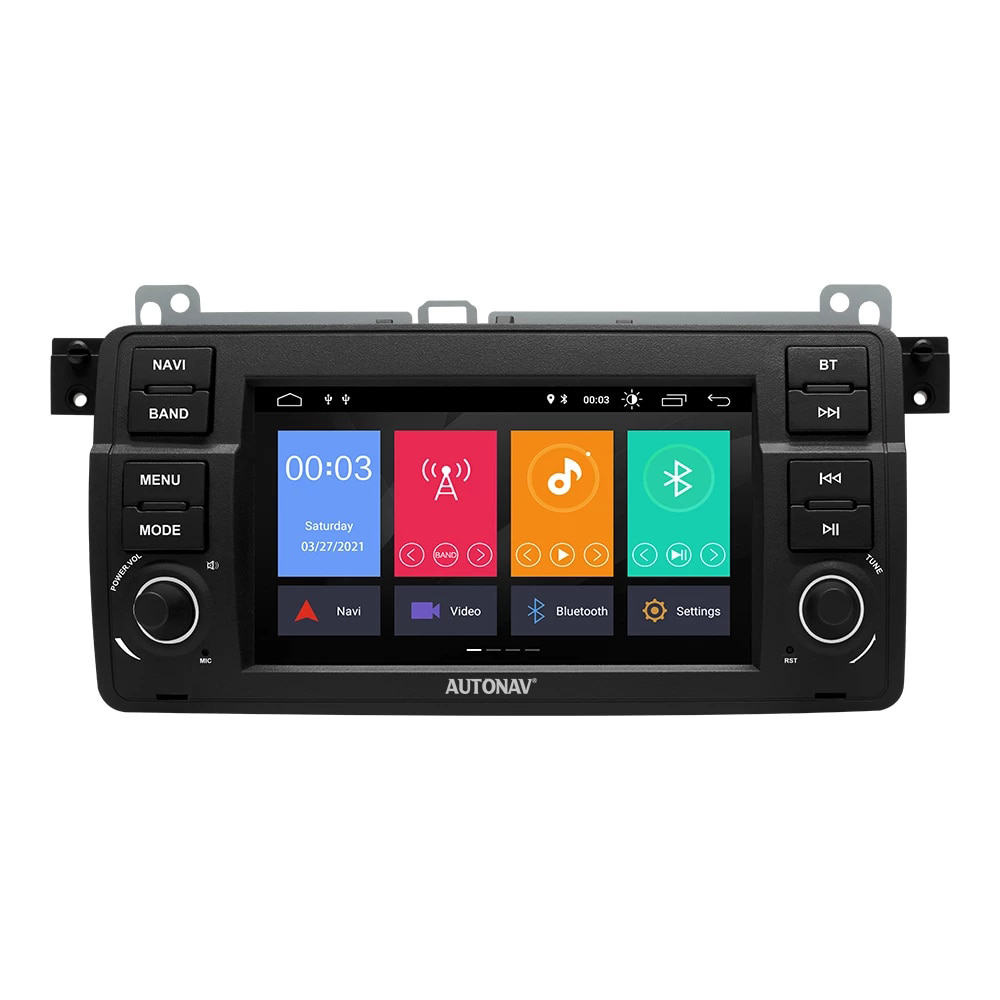 Navigatie AUTONAV PLUS Android GPS Dedicata BMW Seria 3 E46, Model Classic, Memorie 16GB Stocare, 1GB DDR3 RAM, Display 7″ Full-Touch, WiFi, 2 x USB, Bluetooth, CPU Quad-Core 4 * 1.3GHz, 4 * 50W Audio, Intrare Subwoofer, Amplificator
