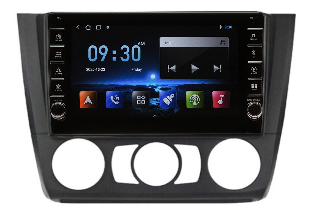 Navigatie AUTONAV Android GPS Dedicata BMW Seria 1 E81-88 AC Manual, Model PRO Memorie 256GB Stocare, 12GB DDR3 RAM, Display 8″ Full-Touch, WiFi, 2 x USB, Bluetooth, 4G, Octa-Core 8 * 2.0GHz, 4 * 50W Audio