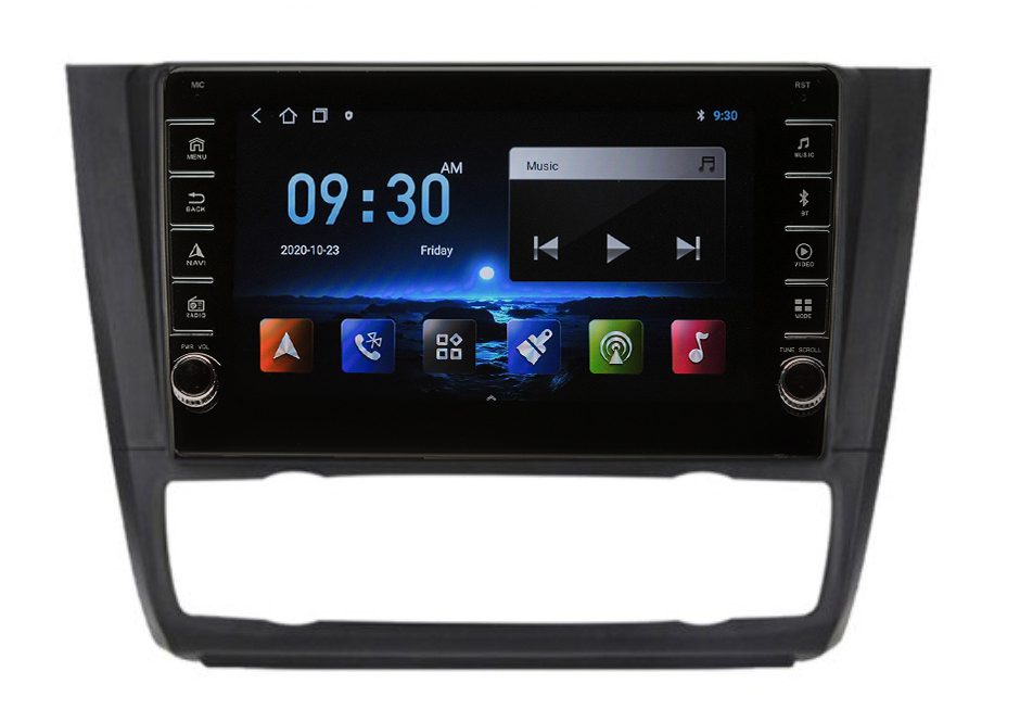 Navigatie AUTONAV Android GPS Dedicata BMW Seria 1 E81-88 Clima Auto, Model PRO Memorie 256GB Stocare, 12GB DDR3 RAM, Display 8″ Full-Touch, WiFi, 2 x USB, Bluetooth, 4G, Octa-Core 8 * 2.0GHz, 4 * 50W Audio