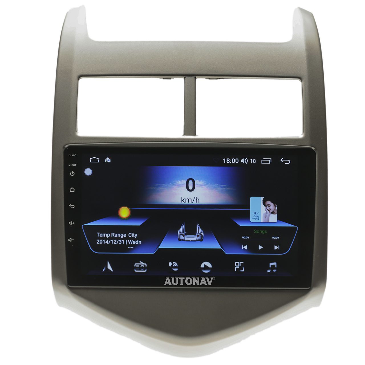 Navigatie AUTONAV Android GPS Dedicata Chevrolet Aveo T300 2011-2015, Model Classic, Memorie 64GB Stocare, 2GB DDR3 RAM, Display 9″ Full-Touch, WiFi, 2 x USB, Bluetooth, Quad-Core 4 * 1.3GHz, 4 * 50W Audio