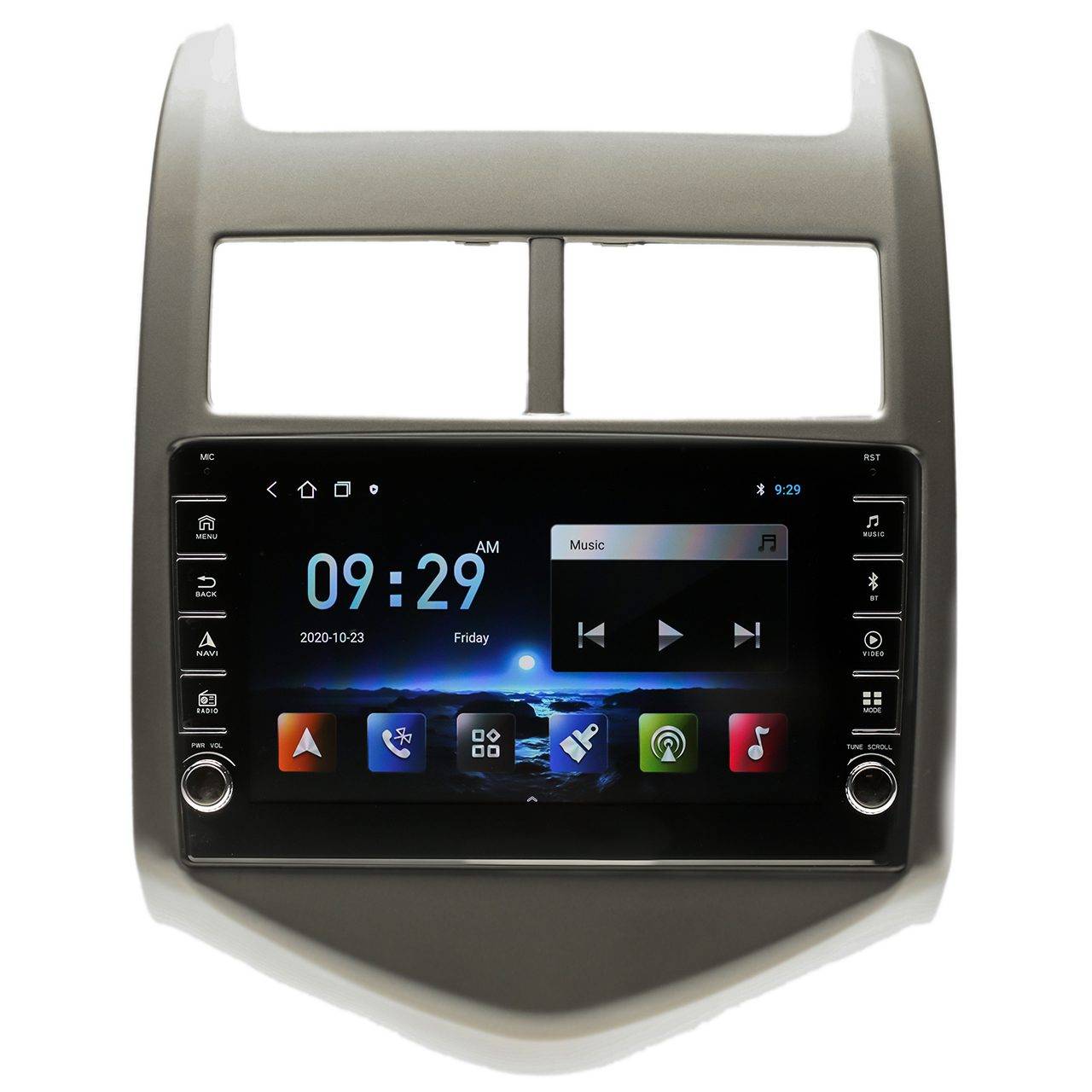Navigatie AUTONAV Android GPS Dedicata Chevrolet Aveo T300 2011-2015, Model PRO Memorie 64GB Stocare, 4GB DDR3 RAM, Butoane Laterale Si Regulator Volum, Display 8″ Full-Touch, WiFi, 2 x USB, Bluetooth, 4G, Octa-Core 8 * 2.0GHz, 4 * 50W Audio