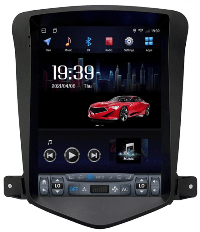 Navigatie AUTONAV Android GPS Dedicata Chevrolet Cruze 2008-2016 Stil Tesla, 64GB Stocare, 4GB DDR3 RAM, Display Vertical Stil Tesla 10″ , WiFi, 2 x USB, Bluetooth, 4G, Octa-Core 8 * 2.0GHz, 4 * 50W Audio