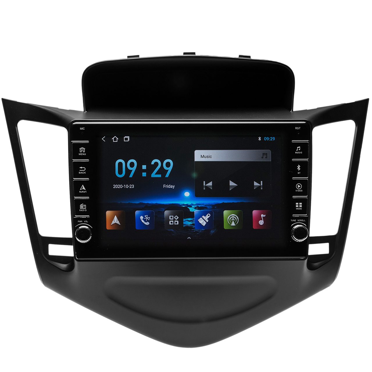 Navigatie AUTONAV Android GPS Dedicata Chevrolet Cruze 2008-2016, Model PRO Memorie 256GB Stocare, 12GB DDR3 RAM, Butoane Laterale Si Regulator Volum, Display 8″ Full-Touch, WiFi, 2 x USB, Bluetooth, 4G, Octa-Core 8 * 2.0GHz, 4 * 50W Audio