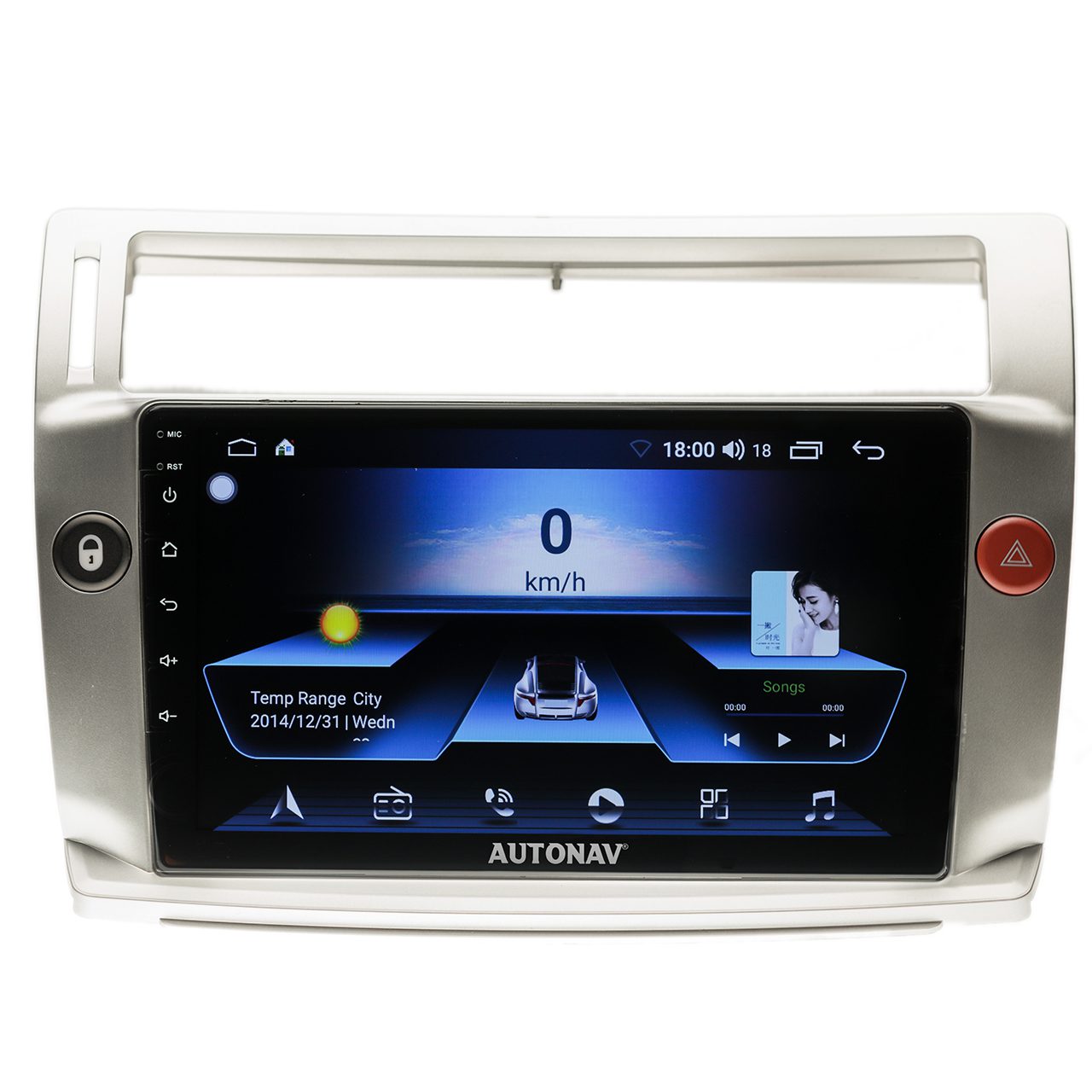 Navigatie AUTONAV Android GPS Dedicata Citroen C4 2004-2010, Model PRO Memorie 256GB Stocare, 12GB DDR3 RAM, Butoane Laterale Si Regulator Volum, Display 8″ Full-Touch, WiFi, 2 x USB, Bluetooth, 4G, Octa-Core 8 * 2.0GHz, 4 * 50W Audio