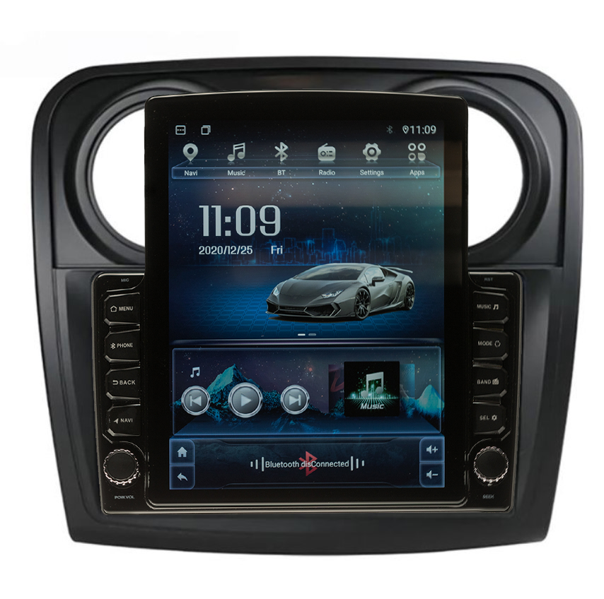 Navigatie AUTONAV ECO Android GPS Dedicata Dacia Logan 2012-2020 and Dacia Duster 2013-2017, Model XPERT Memorie 16GB Stocare, 1GB DDR3 RAM, Display Vertical Stil Tesla 10″ Full-Touch, WiFi, 2 x USB, Bluetooth, Quad-Core 4 * 1.3GHz, 4 * 50W Audio