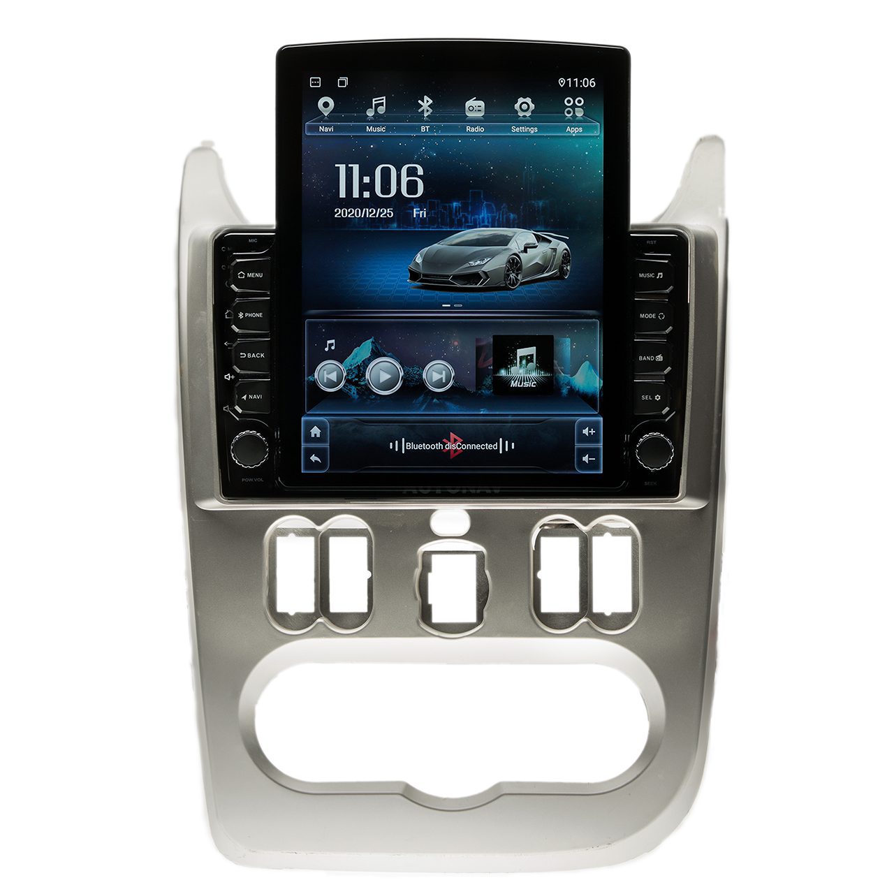 Navigatie AUTONAV Android GPS Dedicata Dacia Logan 2008-2012, Model XPERT Memorie 256GB Stocare, 12GB DDR3 RAM, Display Vertical Stil Tesla 10″ Full-Touch, WiFi, 2 x USB, Bluetooth, 4G, Octa-Core 8 * 2.0GHz, 4 * 50W Audio