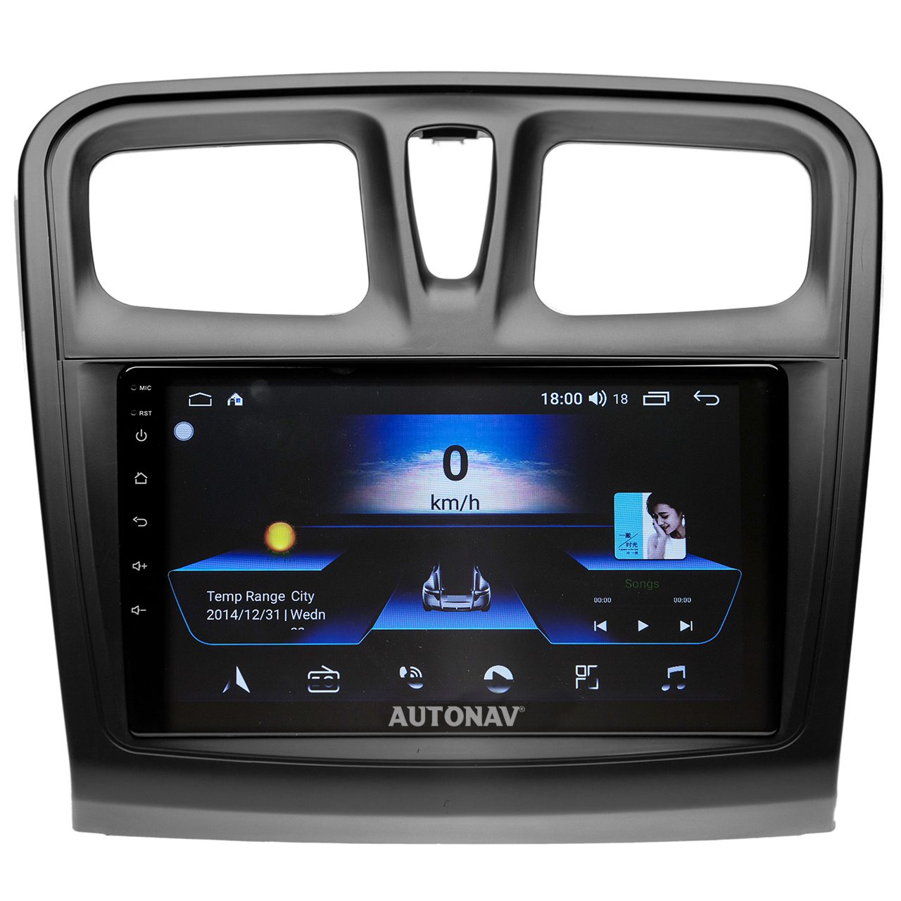 Navigatie AUTONAV ECO Android GPS Dedicata Dacia Logan Modele Prestige & MCV Dupa 2017, Model XPERT 16GB Stocare, 1GB DDR3 RAM, Display Vertical Stil Tesla 10″, WiFi, 2 x USB, Bluetooth, Quad-Core 4 x 1.3GHz, 4 x 50W Audio