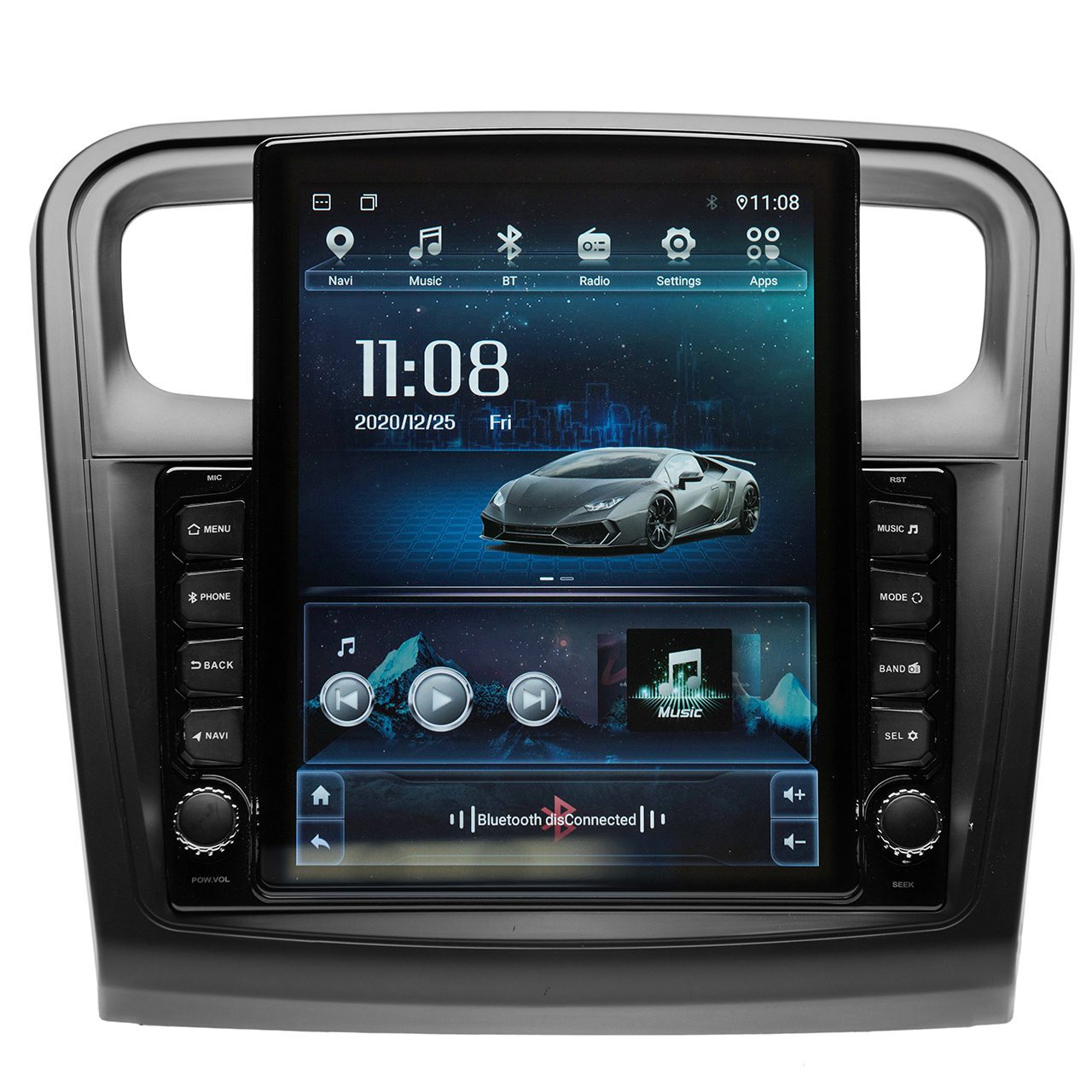 Navigatie AUTONAV Android GPS Dedicata Dacia Logan Modele Prestige & MCV Dupa 2017, Model XPERT 256GB Stocare, 12GB DDR3 RAM, Display Vertical Stil Tesla 10″, WiFi, 2 x USB, Bluetooth, 4G, Octa-Core 8 x 2.0GHz, 4 x 50W Audio